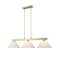 Z-Lite Cobalt Billiard, 3-Light, 14.25 In.W x 49.5 In.L x 10.5 In.H, Modern Gold/Golden Mottle 152MGLD-AGM13 - alternate 2